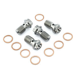 チタン バンジョーボルト シングル M10 x (1.25mm) レーススペック 4個パック リアマスターシリンダー
