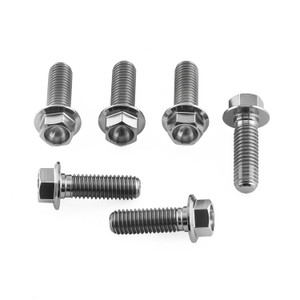Titanium Disc Bolt M8x25mm Flanged Hex Pack x6 Titanium Disc Bolt M8x25mm Flanged Hex Pack x6