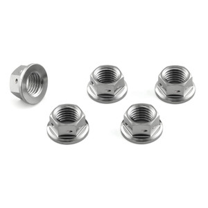 Titanium Sprocket Nuts M8x(1.25mm) Drilled Pack x5 | Pro-Bolt