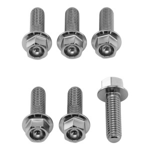 Titanium Disc Bolts M6x(1.00mm)x20mm Flanged Hex Pack x6 