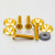 アルミニウム カウンターシャンクボルトs (M6x35mm) ワッシャ (M6x22mm) 4個入りパック ゴールド