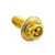 アルミニウム ボディーワークボルト レーススペックM5 x (0.8mm) x 12mm ゴールド