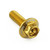 アルミニウム ボディーワークボルト レーススペックM5 x (0.8mm) x 16mm ゴールド