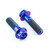 Titanium Front Axle Pinch Bolt Kit Race Spec Purple Haze