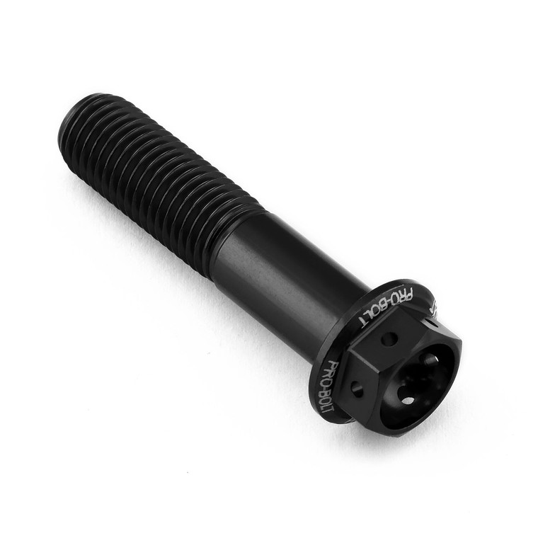 Aluminium Flanged Hex Head Bolt M10x(1.25mm)x45mm Race Spec Etched Black
