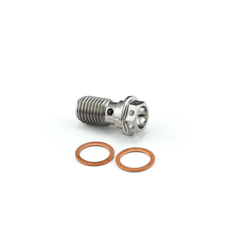 チタン バンジョーボルト シングル M10 x (1.25mm) レーススペック リアマスターシリンダー