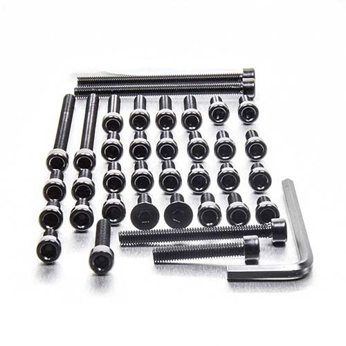 アルミニウム エンジンボルトキット(ソケットキャップ) Ducati Monster S2R1000 '05-'07 ブラック