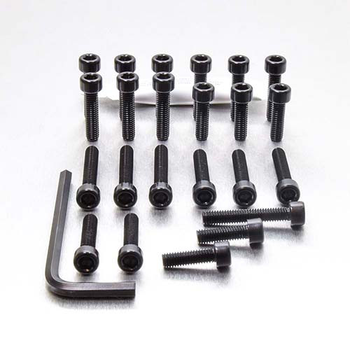 アルミニウム エンジンボルトキット(ソケットキャップ) ホンダ RS125GP '95-'08 ブラック