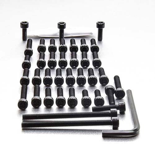 アルミニウム エンジンボルトキット(ソケットキャップ) ホンダ CB900 Hornet '02 ブラック