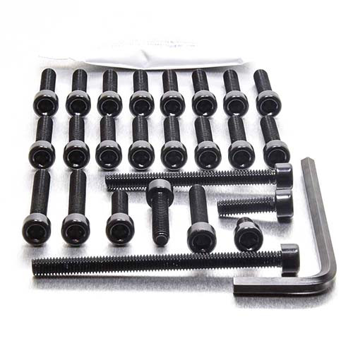 アルミニウム エンジンボルトキット(ソケットキャップ) カワサキ 250 Ninja '09+ ブラック