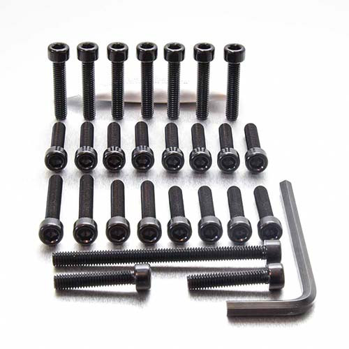 アルミニウム エンジンボルトキット(ソケットキャップ) カワサキ ER6N '05-'08 ブラック