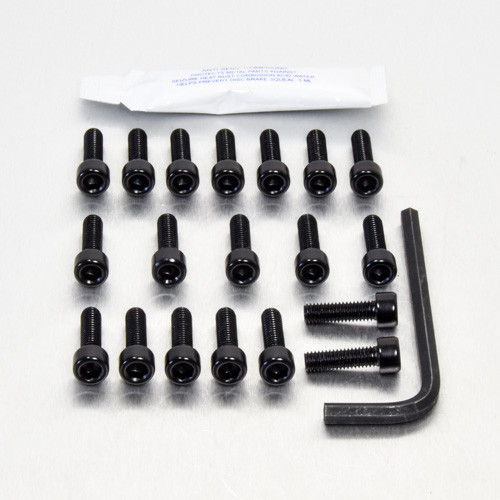 アルミニウム エンジンボルトキット(ソケットキャップ) MV Agusta F4 1000 ブラック