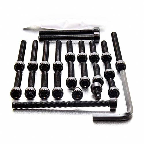 アルミニウム エンジンボルトキット(ソケットキャップ) ヤマハ YZF 125 '09+ ブラック