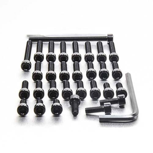 アルミニウム エンジンボルトキット(ソケットキャップ) ヤマハ YBR250 '09 ブラック