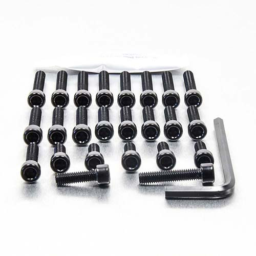 アルミニウム エンジンボルトキット(ソケットキャップ) ヤマハ Fazer 1000ABS '08+ ブラック