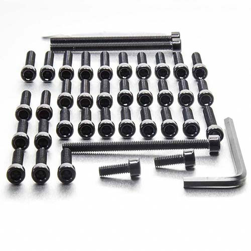 アルミニウム エンジンボルトキット(ソケットキャップ) ヤマハ VMX1200 V-Max ブラック