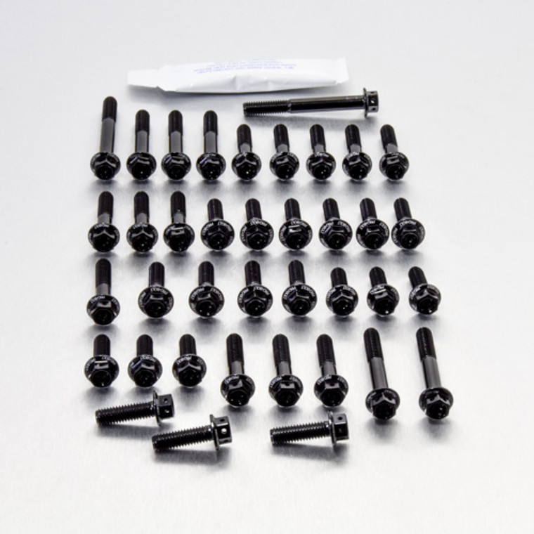 アルミニウム エンジンボルトキット ZX6R Ninja レーススペック Etched ブラック