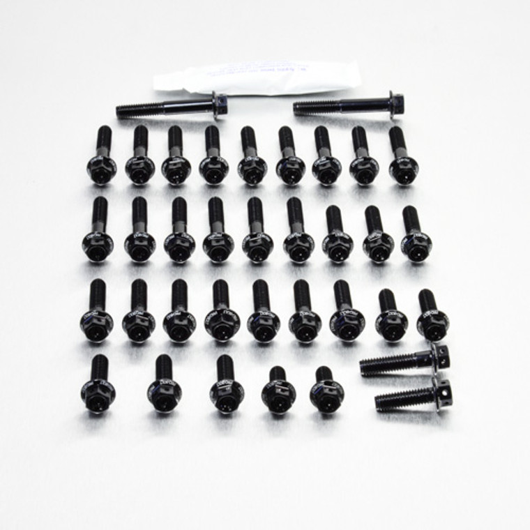 アルミニウム エンジンボルトキット レーススペック カワサキ ZX10R D6F Ninja '06-'07 ブラック
