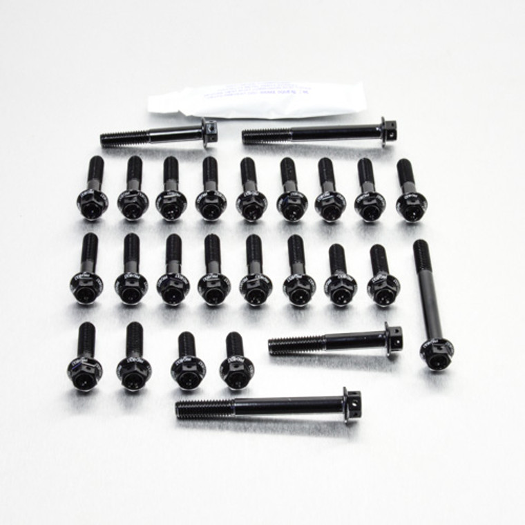 アルミニウム エンジンボルトキット レーススペック カワサキ ZRX1100 '97-'01 ブラック