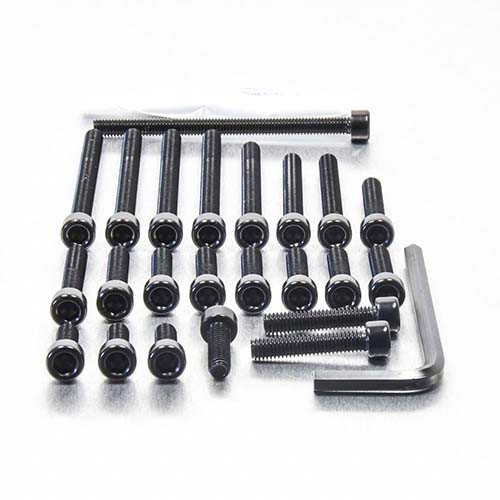 アルミニウム エンジンボルトキット(ソケットキャップ) ヤマハ XJ600S Diversion ブラック