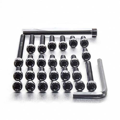 アルミニウム エンジンボルトキット(ソケットキャップ) ヤマハ FZR750 ブラック