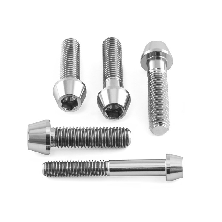 Titanium Number Plate Holder Mounting Kit Tapered Socket Cap