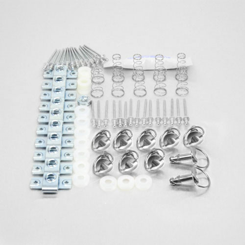 ステンレス Dリング クイックリリース スタッド＆リベットクリップ 19mm 10個パック