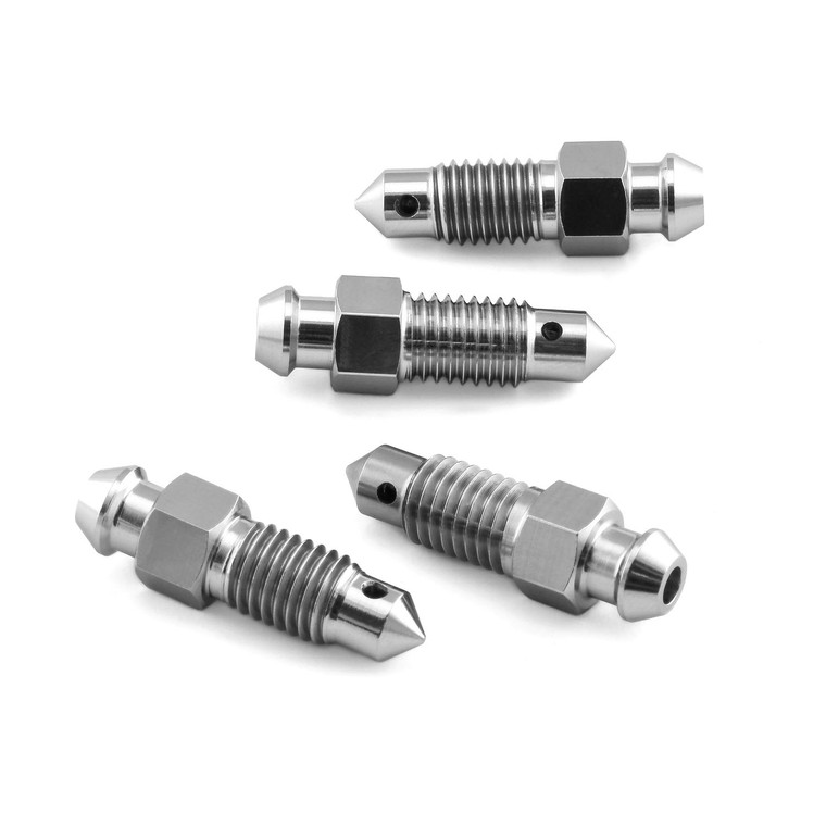 チタン ブリードニップル M7 x (1.00mm) 4個パック フロントブレーキ マスターシリンダー