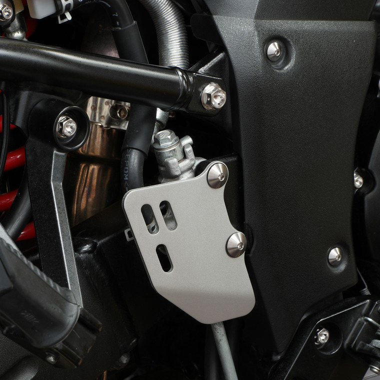 Titanium Heel Plate Bolt Kit - Rider-Pillion & Rear Master Cylinder Mount Fitted