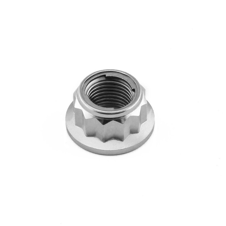 Titanium Flanged Metal Lock Nut Bi-Hex M10x(1.25mm)