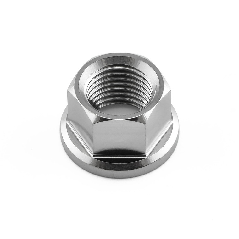 Titanium Flanged Axle Nut M12x(1.25mm) Rear Wheel