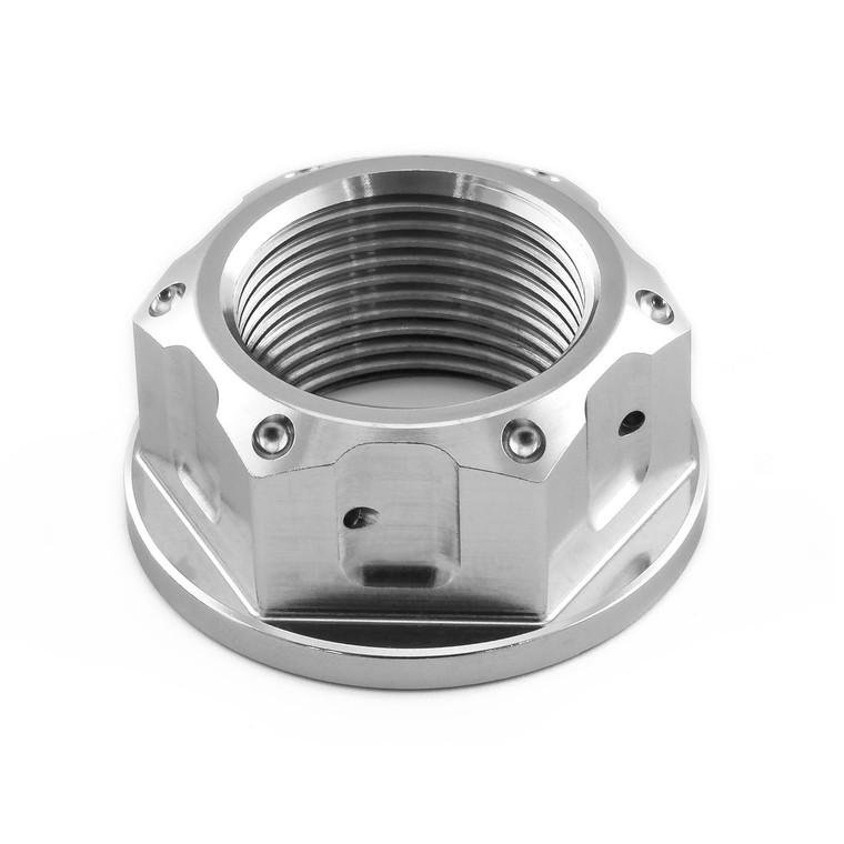 チタン 車軸ナット M24 x (1.50mm) ワイヤーロック穴あり 後車輪