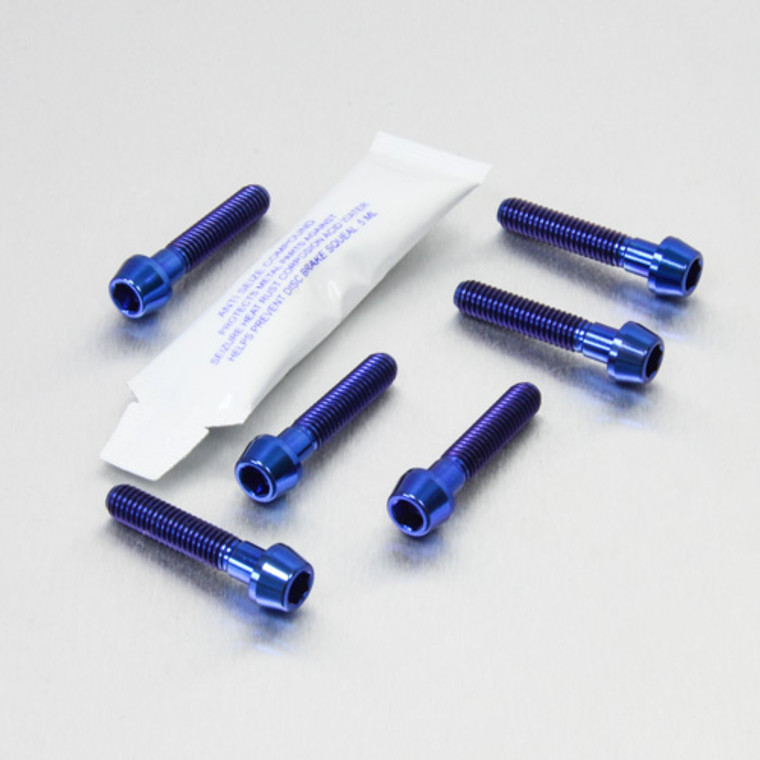Titanium Rider Footrest Hanger Bolt Kit Blue