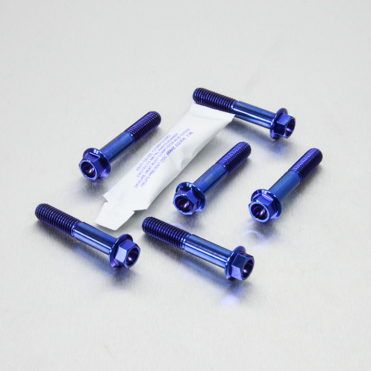 チタン トップ＆ボトム クランプヨークピンチセット ナチュラル ブルー