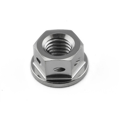 Titanium Sprocket Nut M8x(1.25mm) Drilled | Pro-Bolt