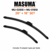 Masuma MU-026SI and MU-018SI 26 inch and 18 inch silicone beam wiper blade set