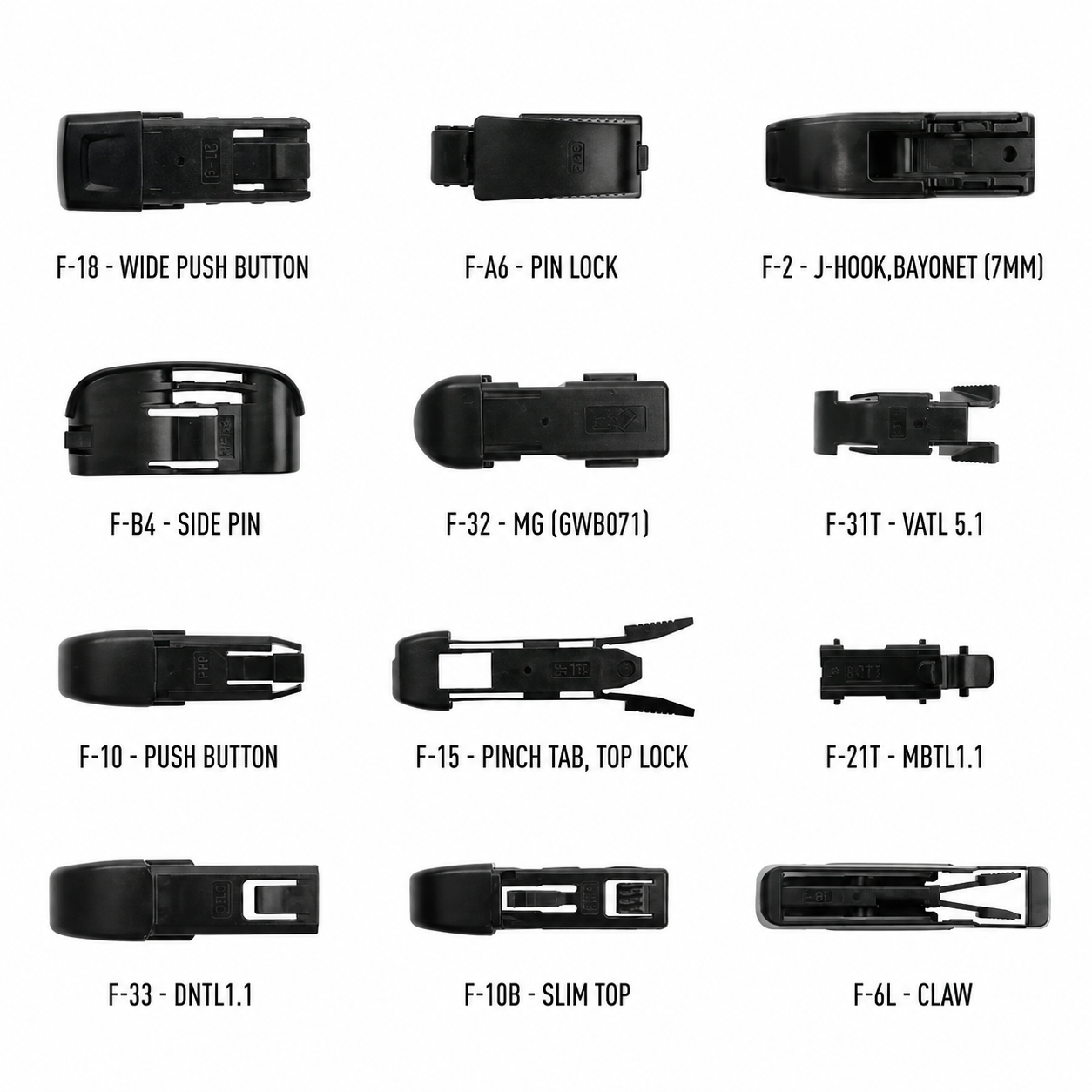 26" Silicone Beam Wiper Blade | Universal Fit | 13 Adapters
