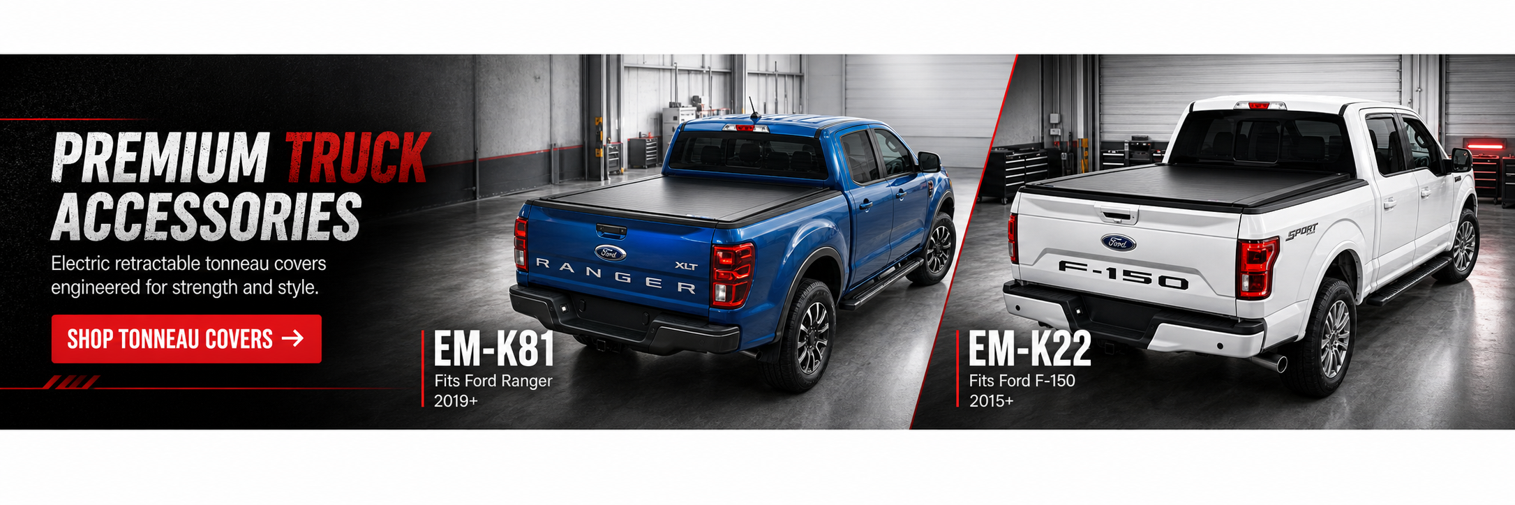 Premium Truck Accessories - Electric Retractable Tonneau Covers