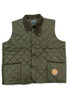 Green Quilted Waist Coat/Vest