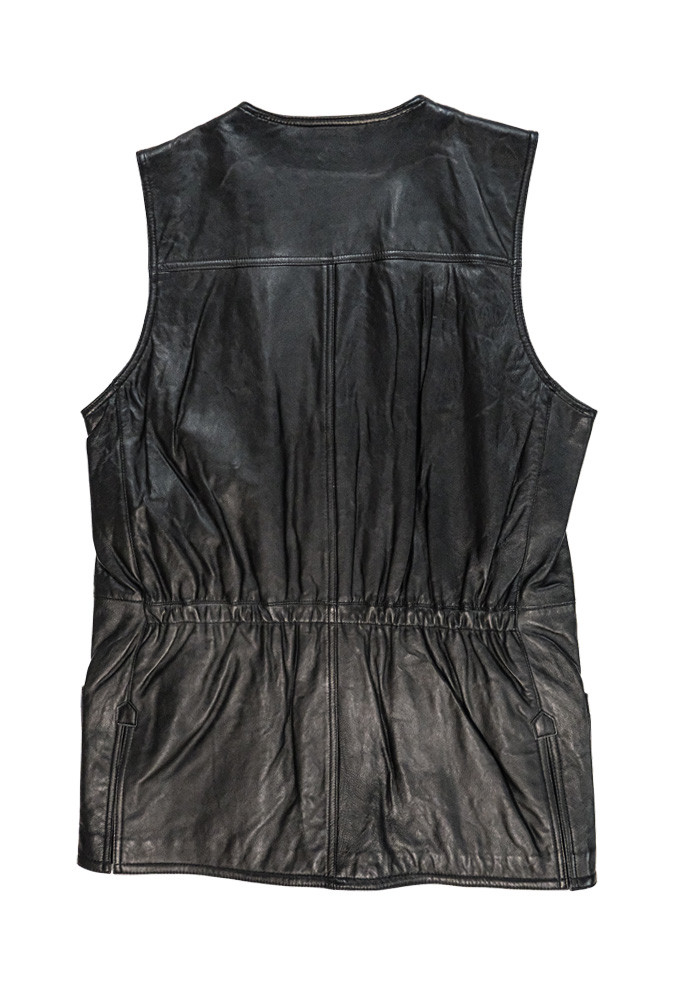 Gamekeeper Shooting Vest - Black Leather Shooting Vest