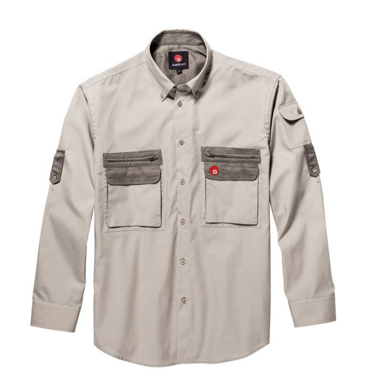 Gaston J. Glock Men's Safari Shirt Kalahari with Zipper Pockets