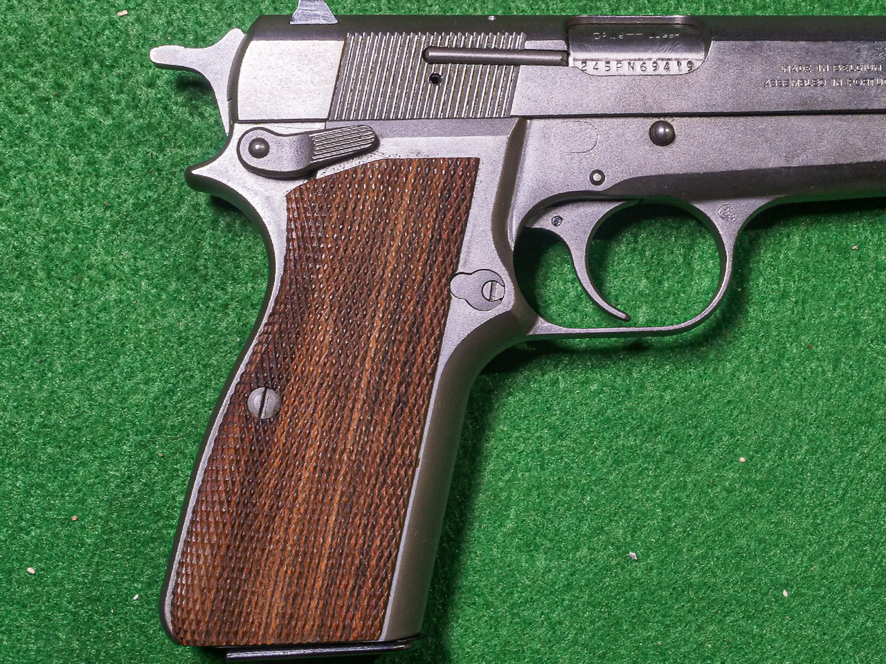 Browning - Hi Power, Nickel Finish, Made In Belgium, 9mm. 4.7