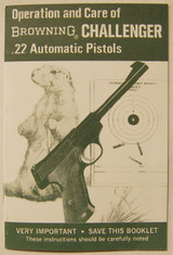 Operation and Care of Browning Challenger .22 Automatic Pistols Reprint