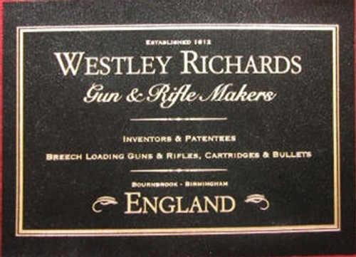 Westley Richards Leatherette Label