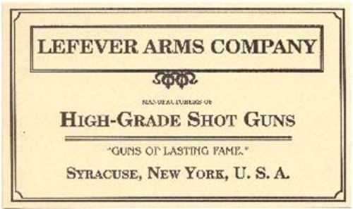 Lefever Arms Trade Label