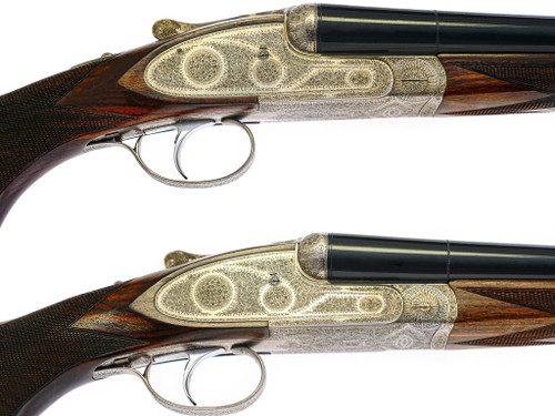 Kemen - Sideplate SxS, Matched Pair, 12ga.  28 ½" Barrels Choked IC/M. #49519-49520