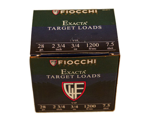 Fiocchi Exacta Target Loads 28ga (2 3/4" Shell / 3/4 Oz / 7 1/2 Shot) - 25 Pack - $12.99