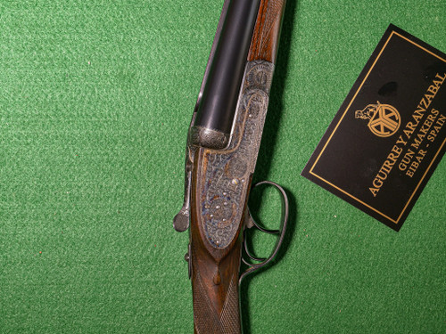 AYA - Model 25, SxS, Sidelock Ejector, 12ga. 25" Chopper Lump Barrels Choked .008"/.017".  #90058