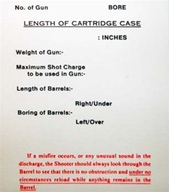 Length of Charge Card