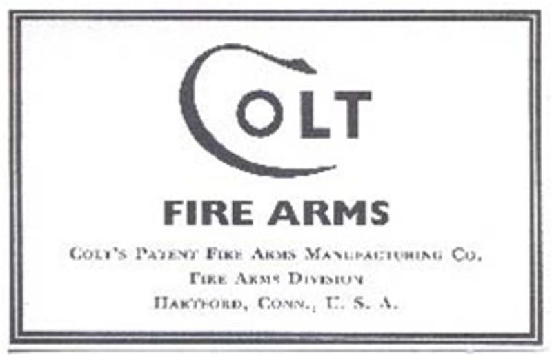 Colt Fire Arms Trade Label